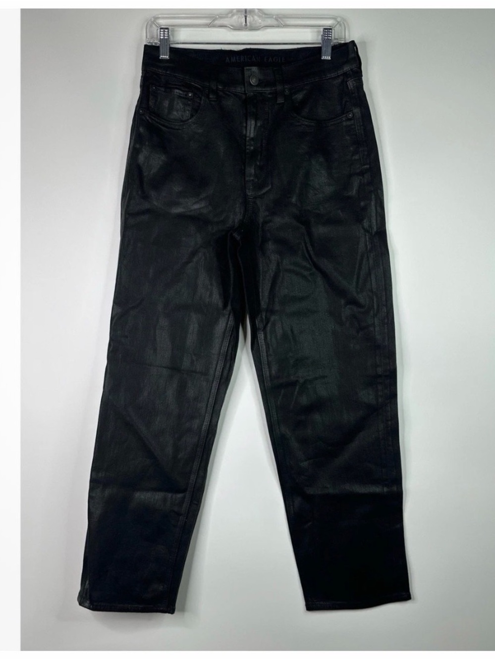 American Eagle Outfitters Black Coated Denim Women’s Jeans